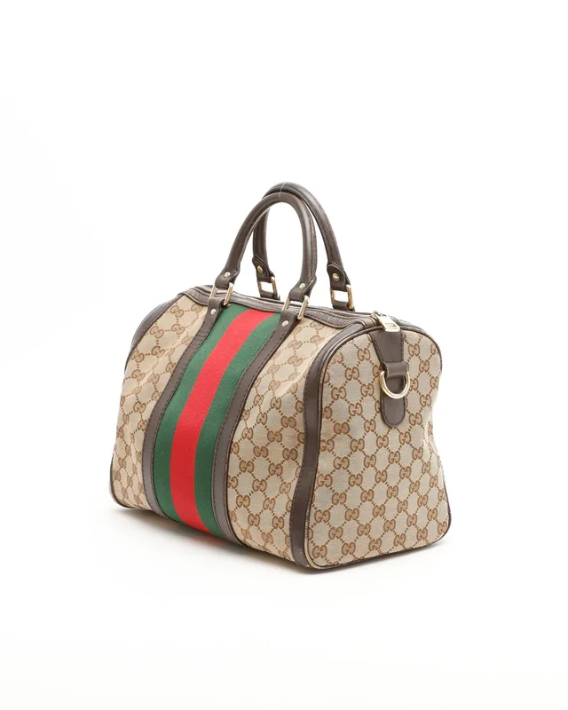 Gucci GG Web Boston Bag in Canvas from A Retro Tale, photo 3 of 11
