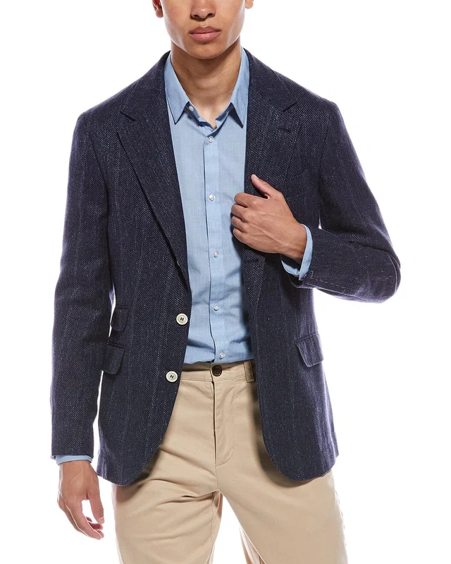 Brunello Cucinelli Linen, Silk, & Wool-Blend Blazer, image 1 of 1 from Gilt