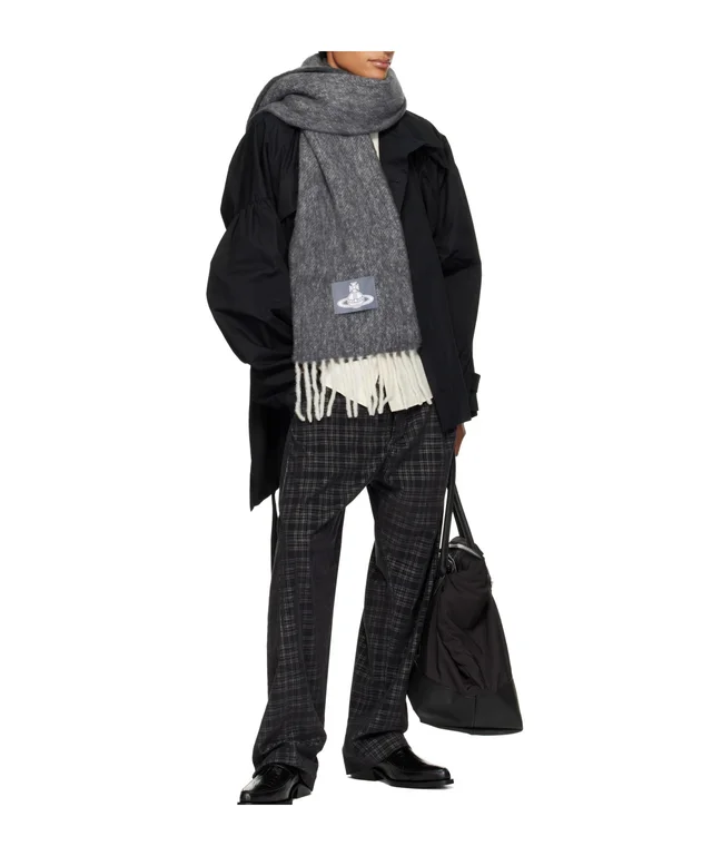 Vivienne Westwood Orb-patch fringed scarf, photo 2 of 2 from SENSER
