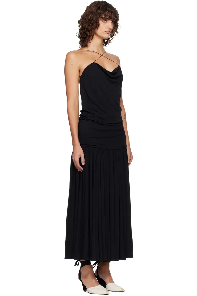 JACQUEMUS Black 'The Abiha' Maxi Dress, photo 2 of 4 from SSENSE