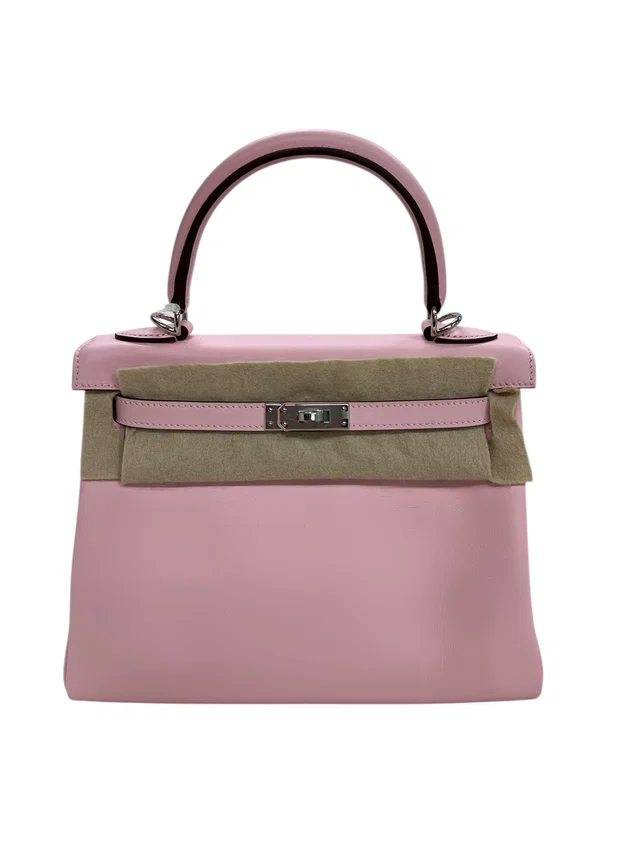 Hermès Kelly 25 Rose Sakura Swift PHW #W in Pink Swift leather from Luxury Promise