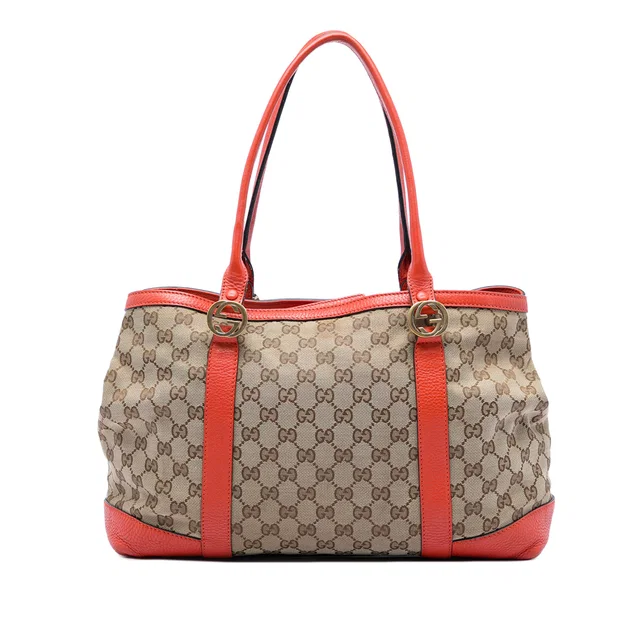 Beige Gucci GG Canvas Miss GG Tote in Beige Canvas from Designer Revival