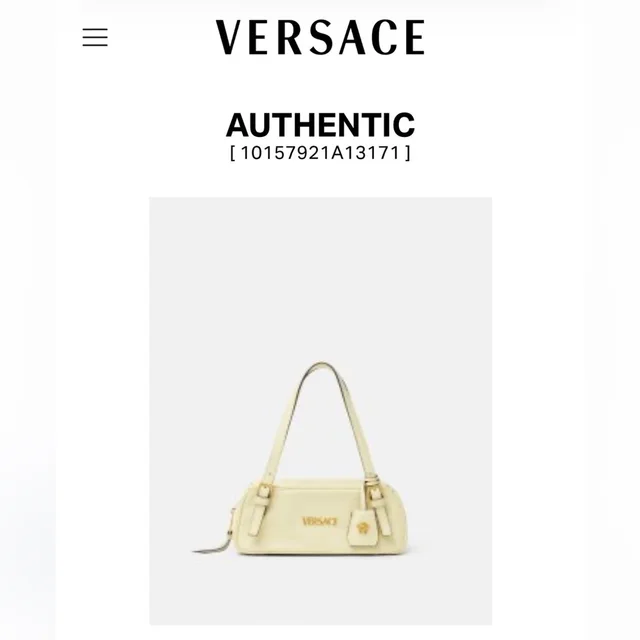 Versace Tag Nappa Bowling Bag in yellow Nappa leather from Poshmark, photo 5 of 15