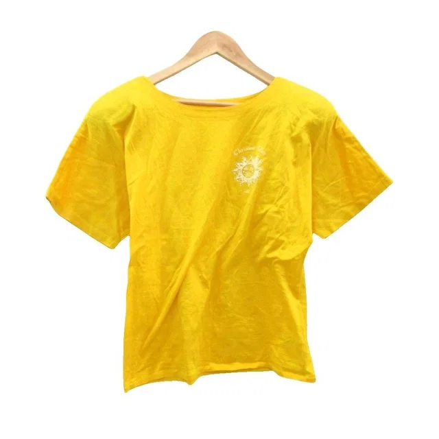 Dior T-Shirt S Yellow Embroidery in Yellow from The Reluxe
