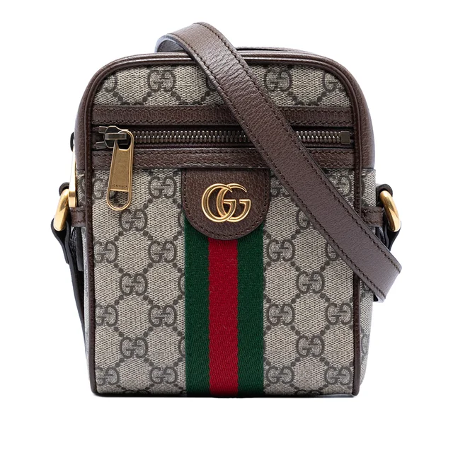 Beige Gucci Mini GG Supreme Web Ophidia Crossbody in Beige Coated canvas from Designer Revival, photo 1 of 1