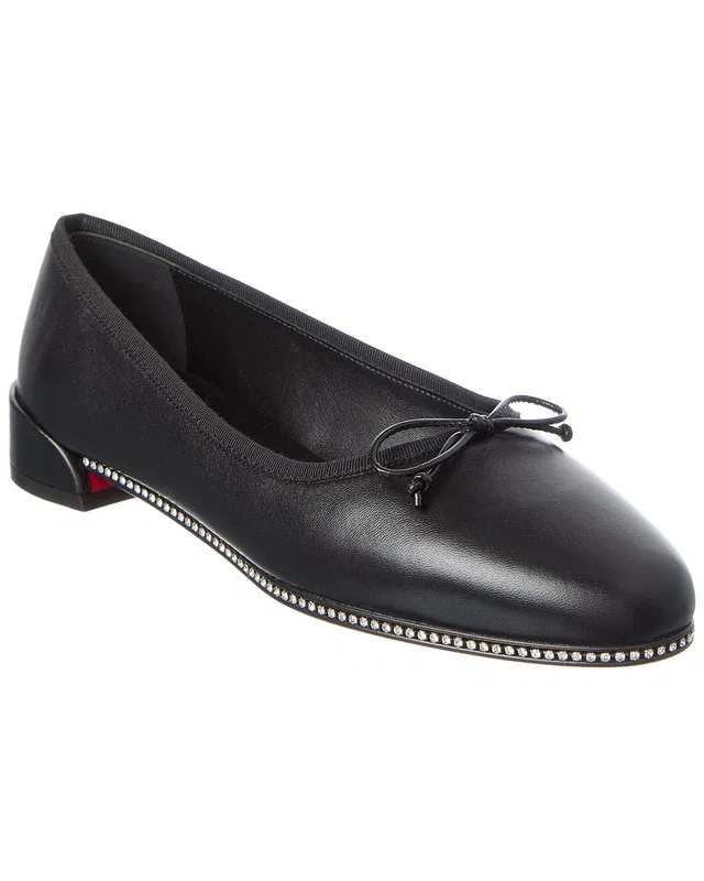 Christian Louboutin Sweetie Strass Leather Ballerina Flat, image 1 of 1 from Rue La La