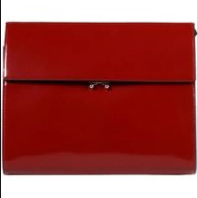 Marni Envelope Clutch/ Handbag in red Calfskin from Poshmark