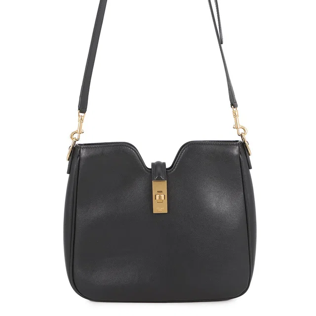 Celine Seize 16 Shoulder Bag Black120693 Leather in Leather from GALLERY RARE