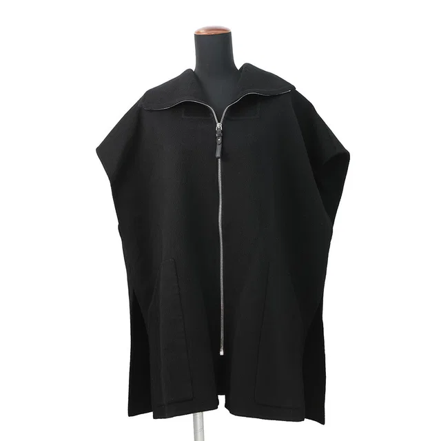 Hermès Long vest Size 40 Black2H0132DA Cashmere100% from GALLERY RARE