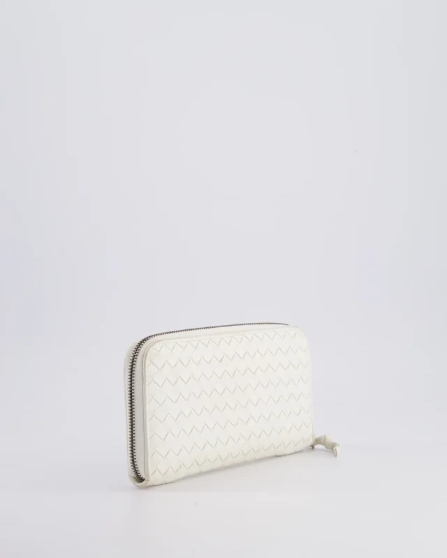 Bottega Veneta Intrecciato Wallet in White Woven leather from Sellier, photo 5 of 12