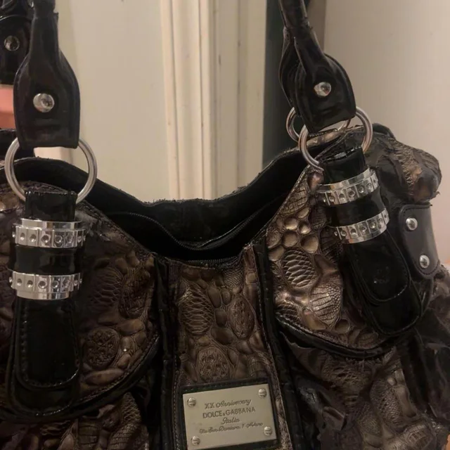 Dolce & Gabbana Women's Bag - Black/Brown in black|brown|red from Depop, photo 1 of 1