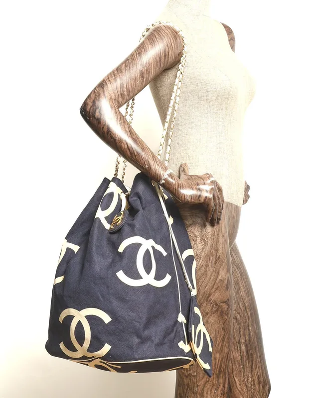 Chanel CC Drawstring Bucket Bag in Canvas from A Retro Tale, photo 13 of 13