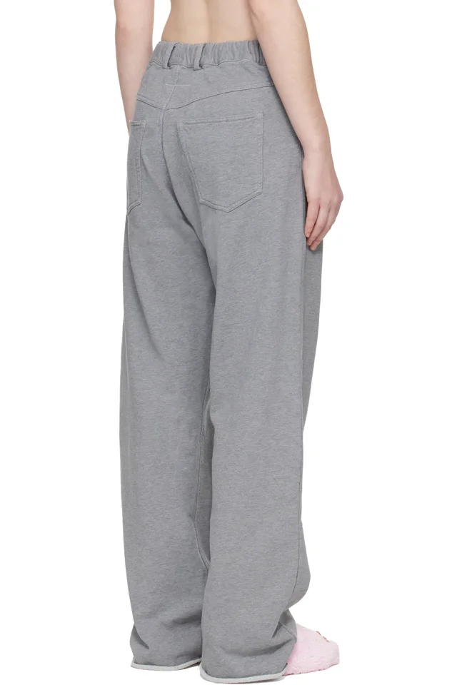 MM6 Maison Margiela Gray Wide-Leg Cotton Trousers, photo 3 of 4 from SSENSE