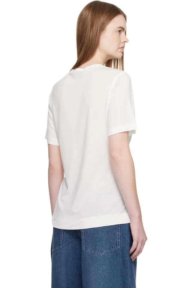 Simone Rocha White Gathered Bust Bow T-shirt, photo 3 of 4 from SSENSE
