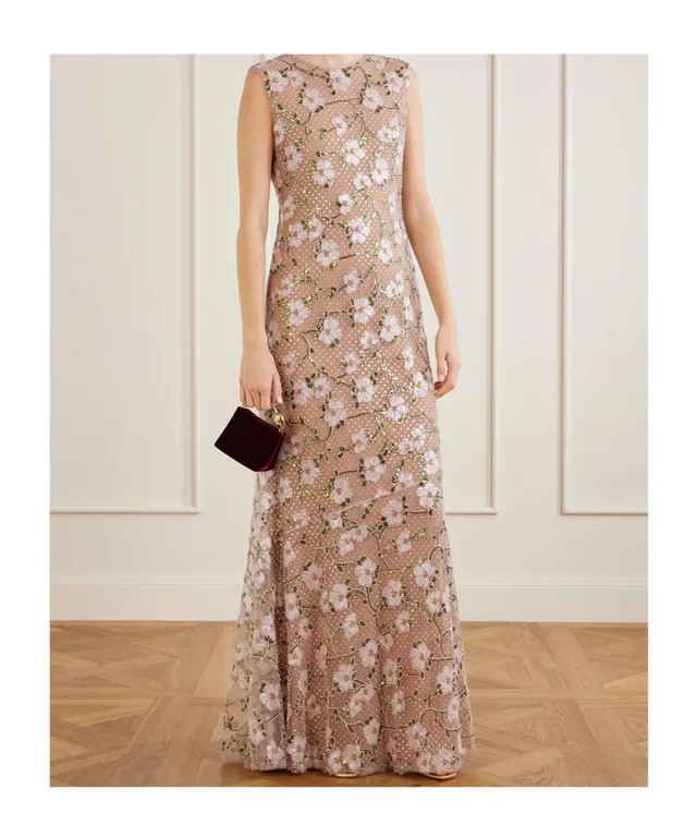 Self-Portrait Rhinestone sequined mesh dress, photo 2 of 4 from SENSER