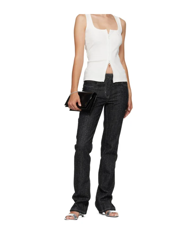 Courrèges Ribbed Zip-Front Tank Top, photo 5 of 8 from SENSER