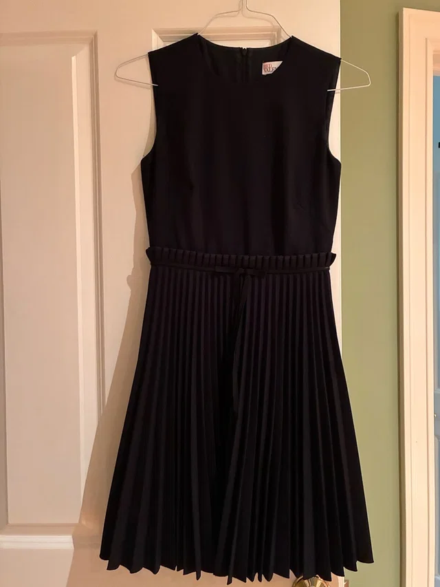 REDValentino Sleeveless Pleated Midi Dress in black from Poshmark