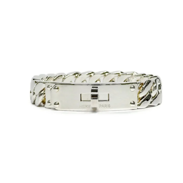 Hermès Bracelet Kelly Gourmette LG Silver in Silver from The Reluxe