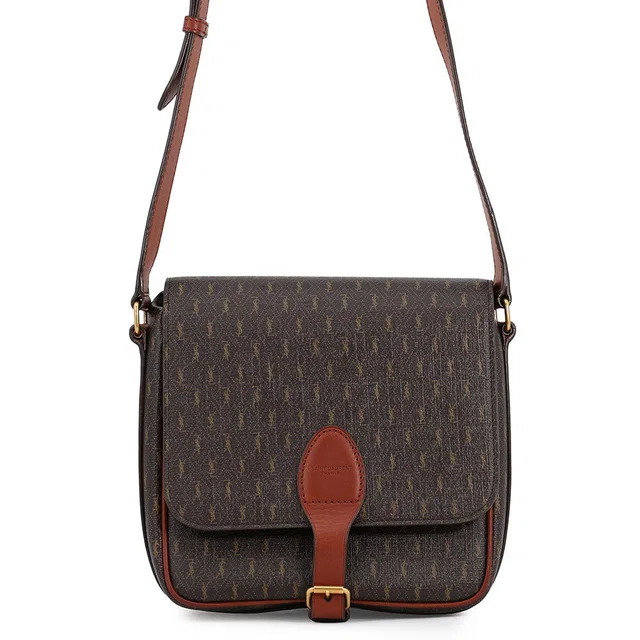 Saint Laurent Le Monogram Satchel Shoulder Bag Brown668582 PVC Leather Size Medium in Leather from GALLERY RARE