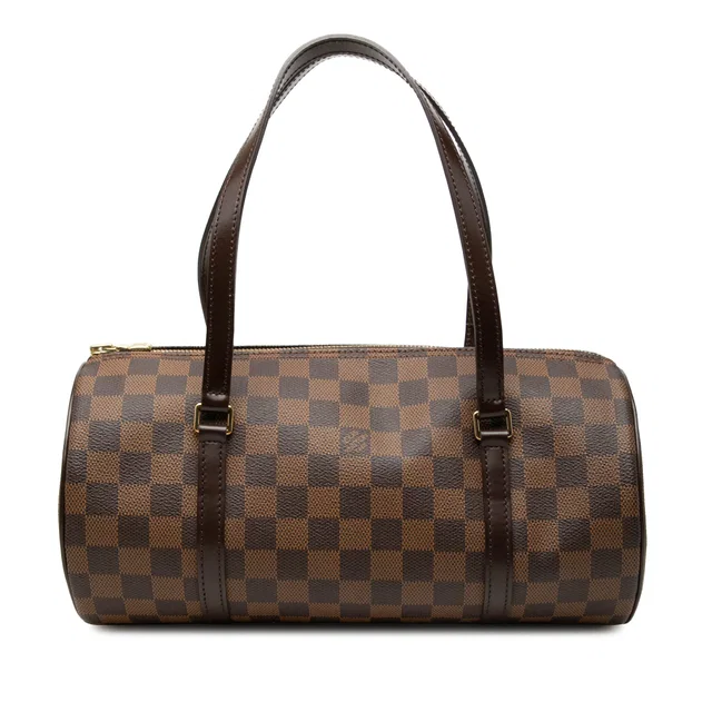 Brown Louis Vuitton Damier Ebene Papillon 30 Handbag in Brown Canvas from Designer Revival