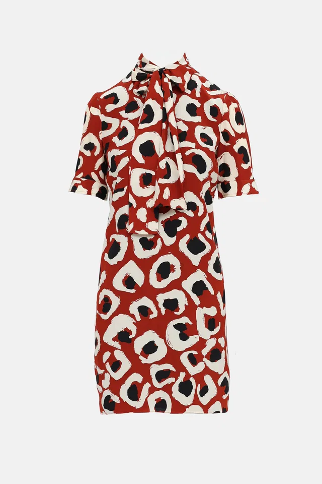 Gucci Fall 2014 Printed Mini Dress in Multicolor Silk from VSP Consignment