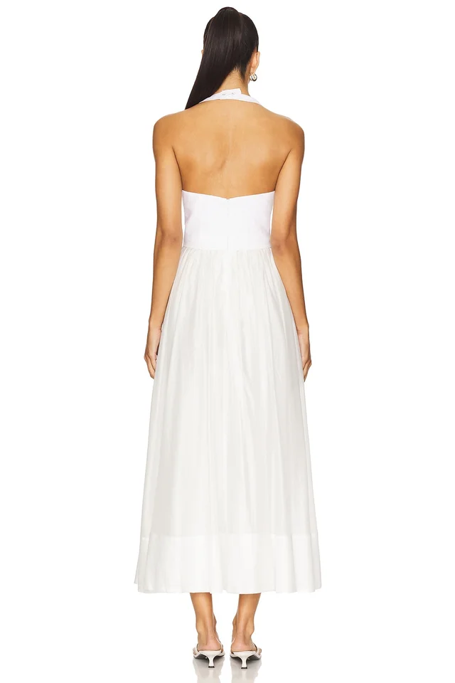 Camila Coelho Lino Midi Dress in Bone, photo 3 of 3 from REVOLVE (Canada)