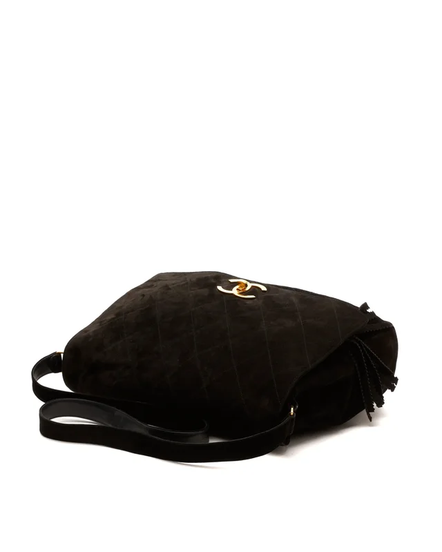 Chanel CC Suede Tassel Messenger Flap Bag in Suede from A Retro Tale, photo 4 of 10