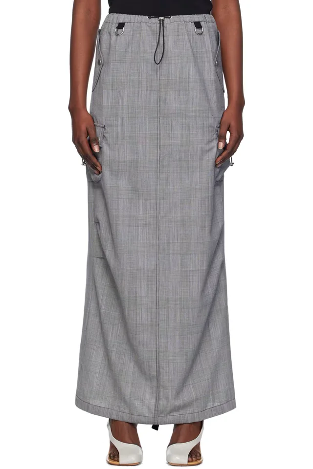Coperni Gray Tailored Cargo Maxi Skirt, image 1 of 1 from SSENSE