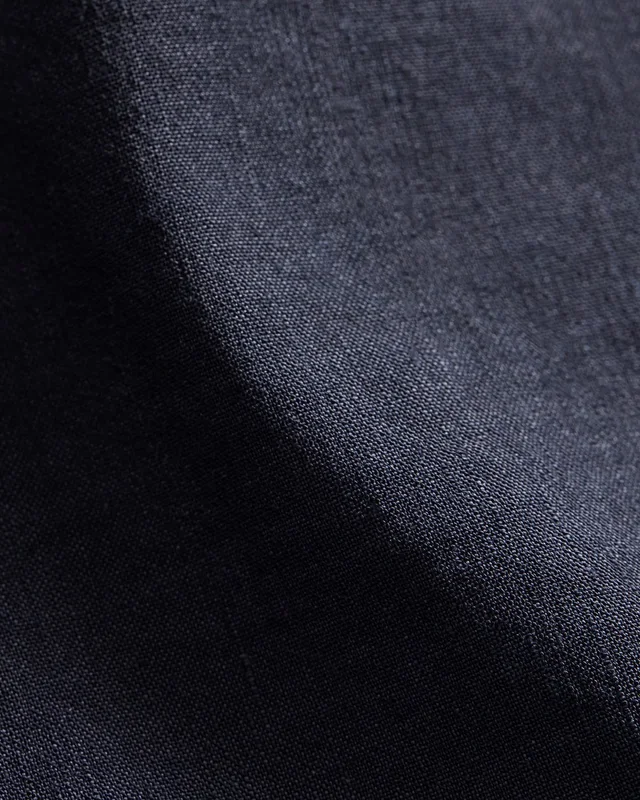 Theory Vented Double-Breasted Blazer in Good Linen in MIDNIGHT NAVY, photo 14 of 14 from Theory
