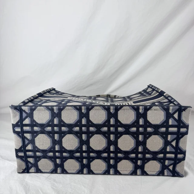 Dior Large Book Tote Bag in Canvas, Embroidered, macrocannage from Reowned, photo 5 of 10