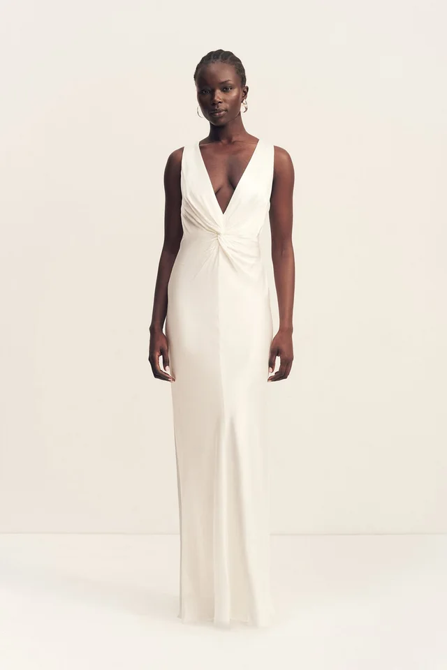 Shona Joy LA LUNE LOW TWIST MAXI DRESS - WHITE from Shona Joy, photo 1 of 1