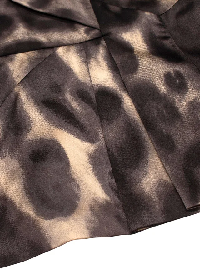 Prada Brown Leopard Print Silk Top in Brown Silk from HEWI, photo 2 of 2