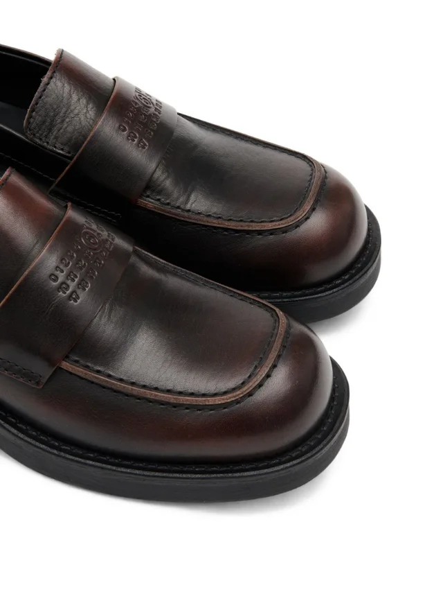 Mm6 Maison Margiela round-toe leather loafers, photo 7 of 8 from SENSER