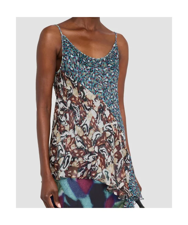 Dries Van Noten Printed silk asymmetric top, photo 4 of 8 from SENSER