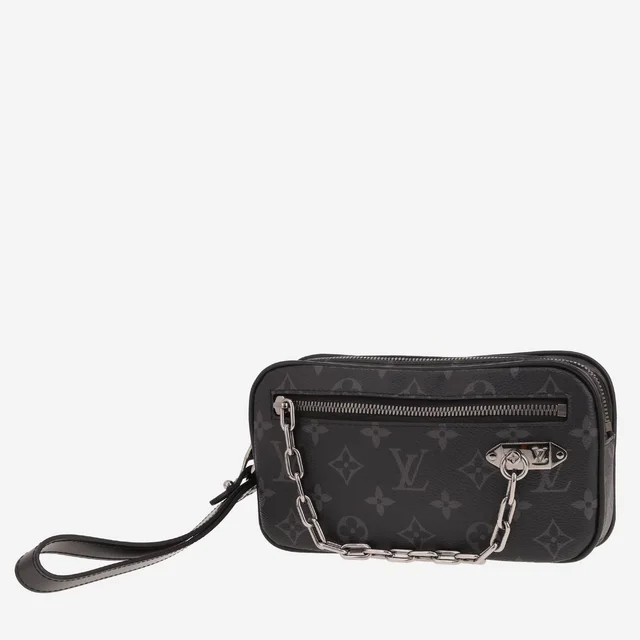 Louis Vuitton Volga clutch bag in Graphite grey Monogram canvas in Grey Coated canvas from Collector Square