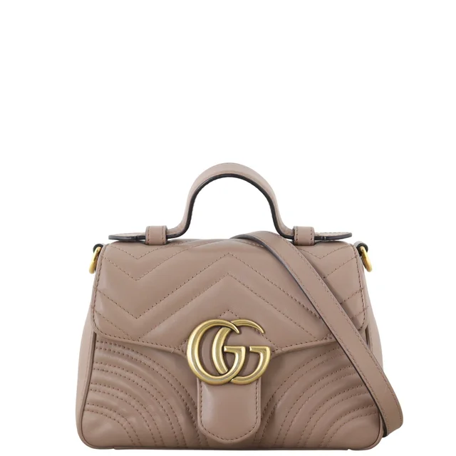 Gucci GG Marmont Top Handle Bag Mini in Calfskin from Luxe.It.Fwd