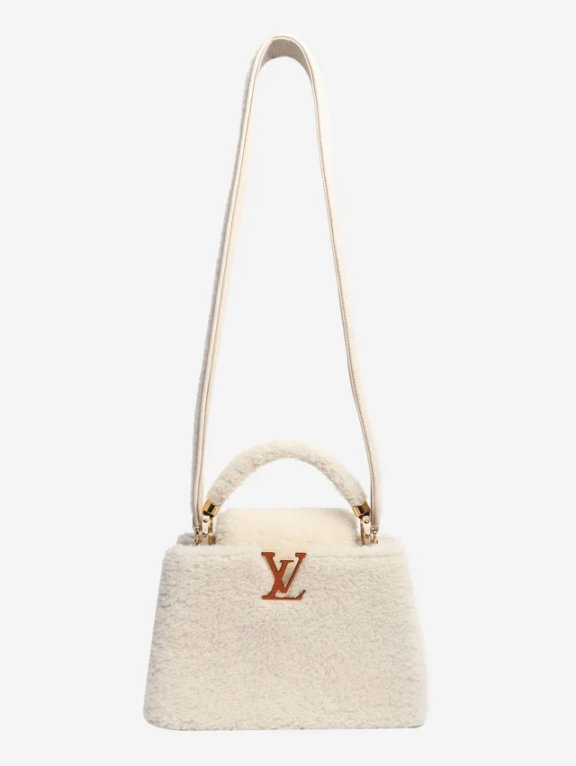 Louis Vuitton Cream shearling Capucines bag in White Leather from Sign of the Times, photo 2 of 2