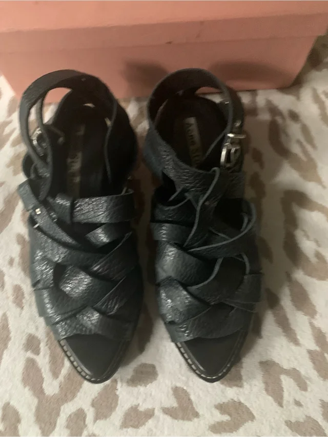 Acne Studios Lenna Leather Sandals in black Leather from Poshmark, photo 2 of 3