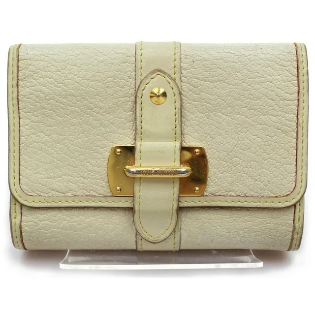 Louis Vuitton Ivory Suhali Leather Le Somptueux Compact Portefeuille Wallet in White Leather from Bagriculture