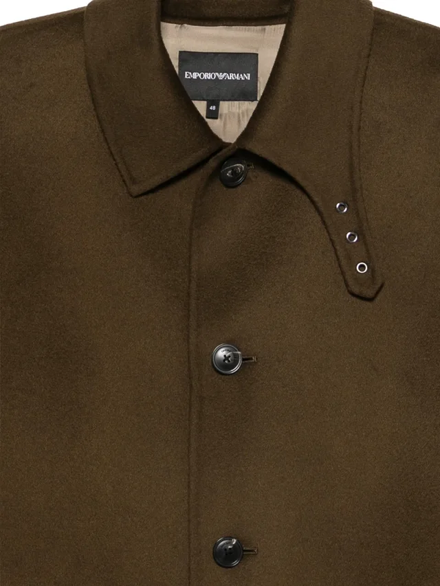 Emporio Armani button-up collared single breasted coat, photo 3 of 3 from SENSER