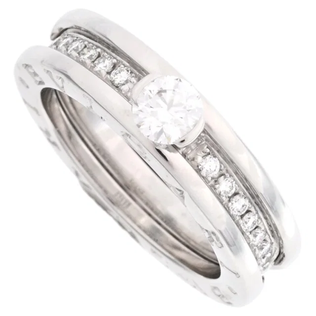 Bvlgari 18K B.zero1 Solitaire #51 White Gold in White from VINTAGE QOO TOKYO