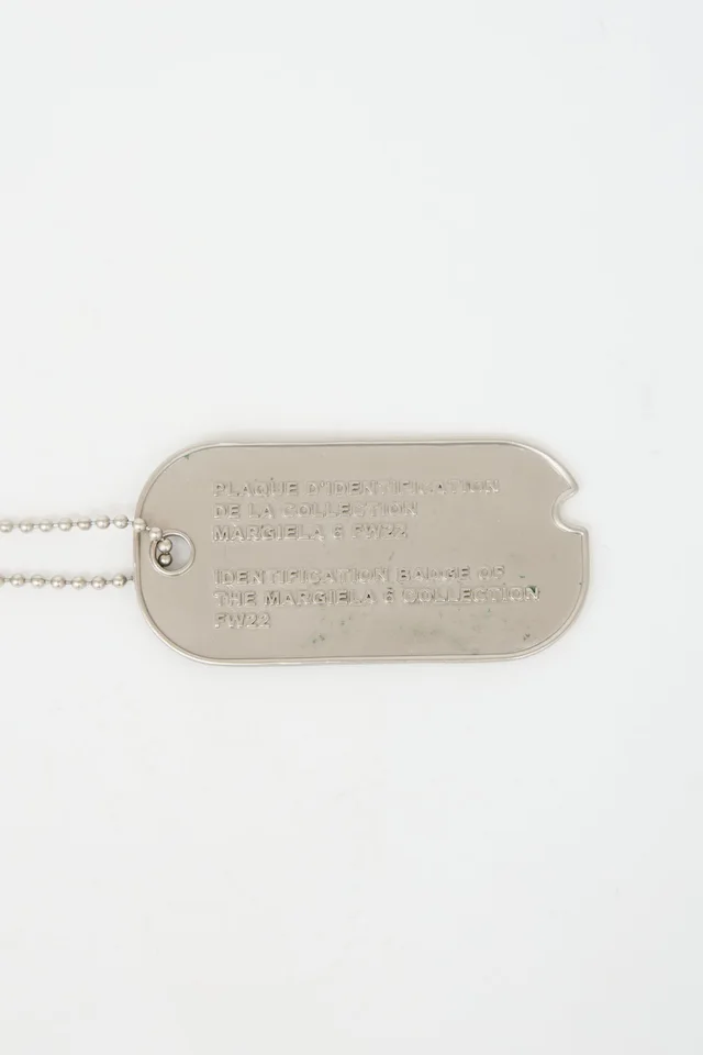 Maison Margiela FW 2022 Large Tag Necklace from VSP Consignment, photo 2 of 2