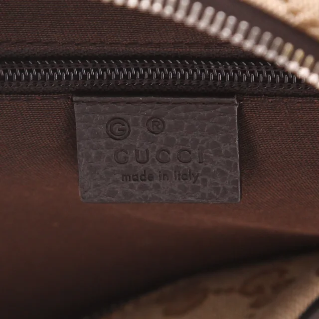 Gucci rucksack in GG Supremé canvas and brown leather in Brown Canvas from Collector Square, photo 4 of 5