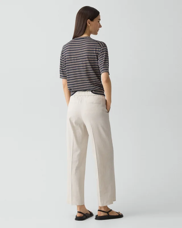Theory Classic Straight Pull-On Pant in Good Linen, photo 4 of 5 from Theory