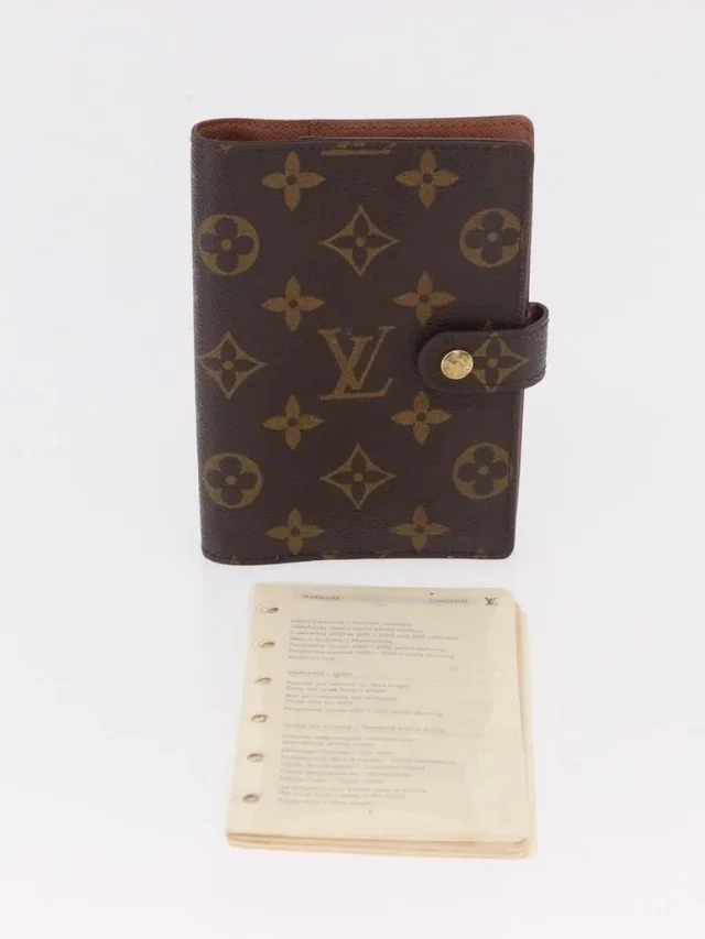 Monogram Agenda Pm Day Planner Cover R20005 Lv Auth Bs35704 in brown|red Coated canvas from Poshmark, photo 1 of 1