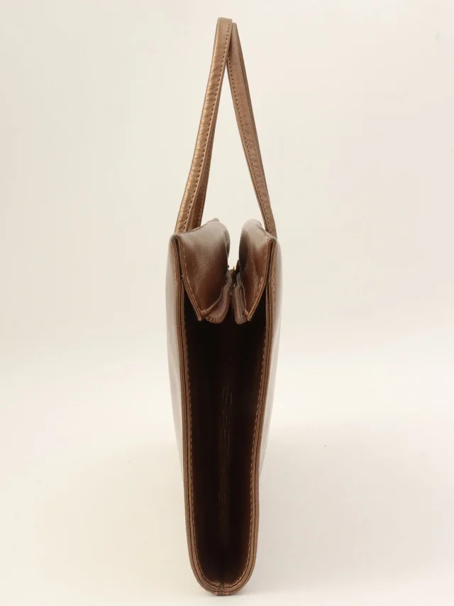 Loewe Anagram Plate Handbag Bronze from VINTAGE QOO TOKYO, photo 3 of 12