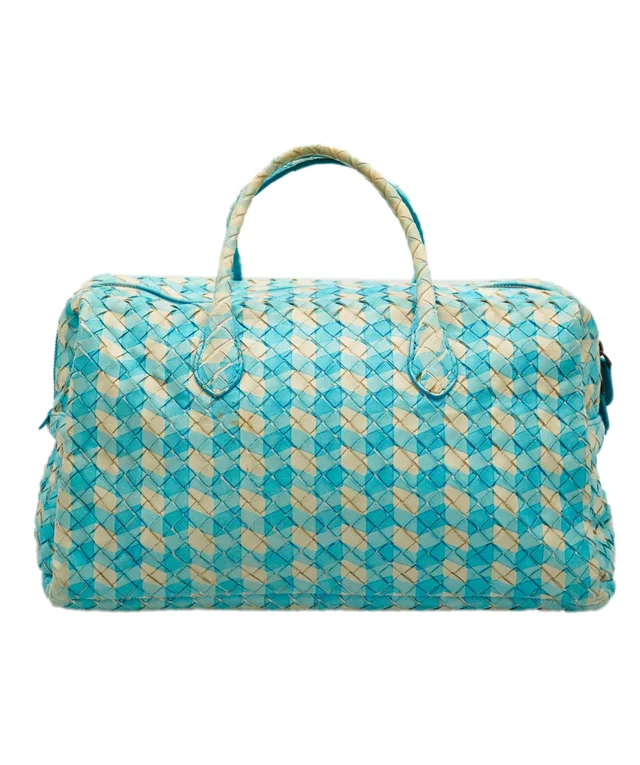 Bottega Veneta INTRECCIATO Hand Bag Leather Outlet Blue Auth 82006 in Blue Woven leather from Luxury Promise