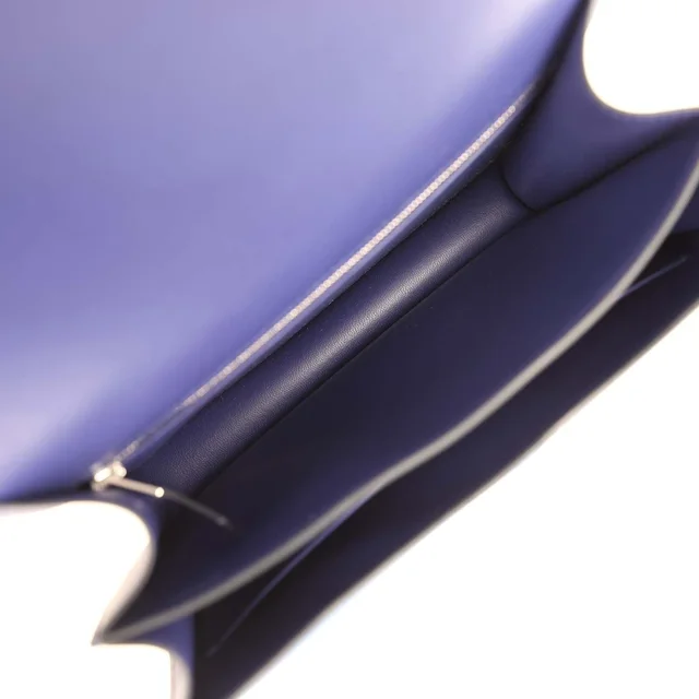 Hermès "Au Bout Du Monde" Constance 24 Bleu Zellige in Navy Swift leather from Madison Avenue Couture, photo 9 of 10
