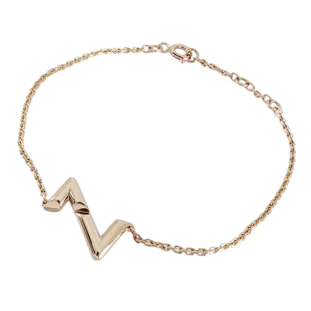 LV Vault Upside Down Bracelet Pink Gold 18k 17 in Pink from The Reluxe