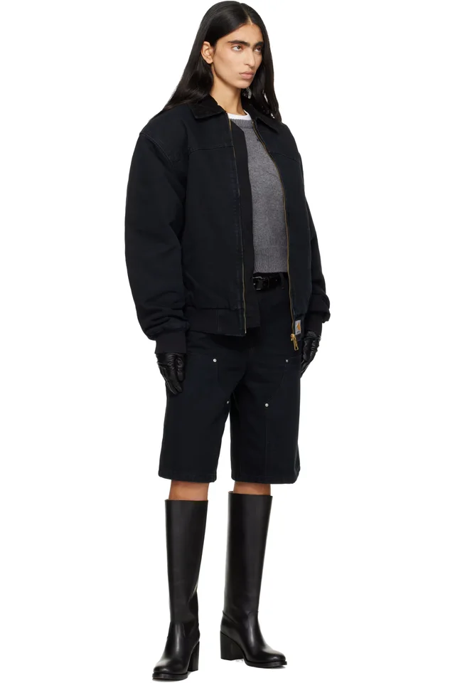 Carhartt Work In Progress Black Nixon Double Knee Denim Shorts, photo 5 of 5 from SSENSE